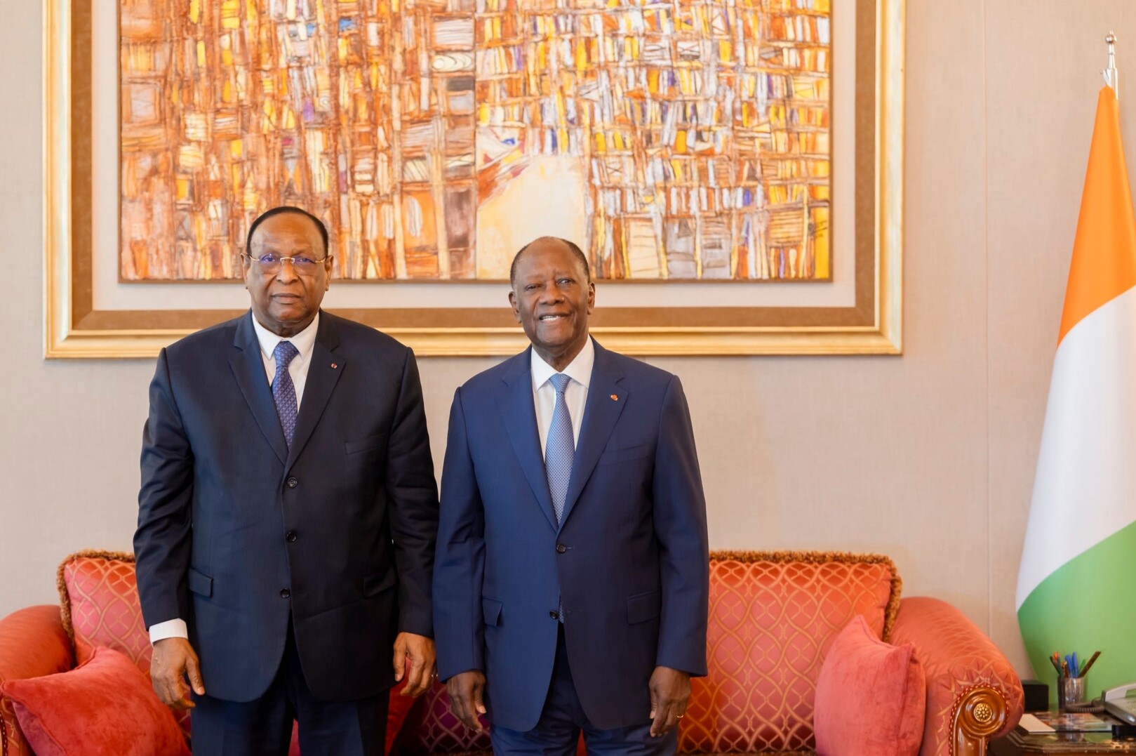 Alassane Ouattara Meets Lansana Kouyaté to Launch ECOWAS–AES Mediation Mission